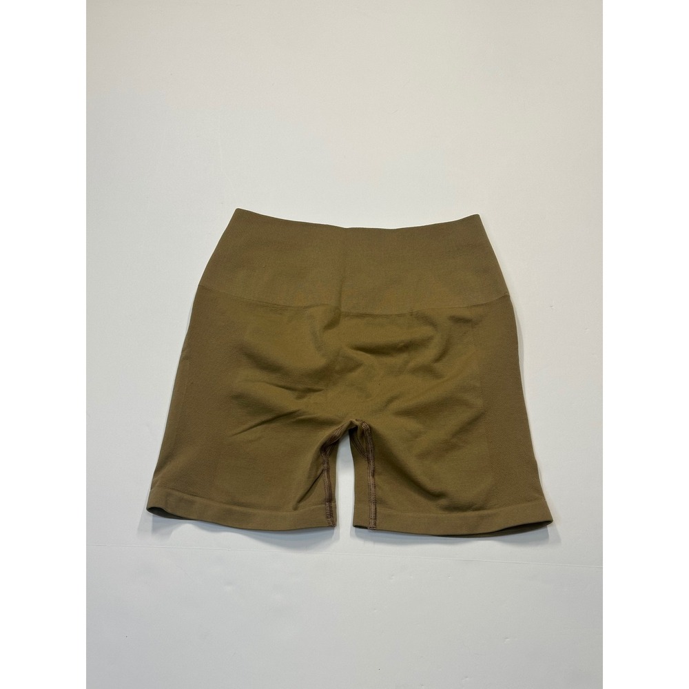 Alphalete Amplify Seamless Shorts Willow Green Brown Scrunch Butt Small